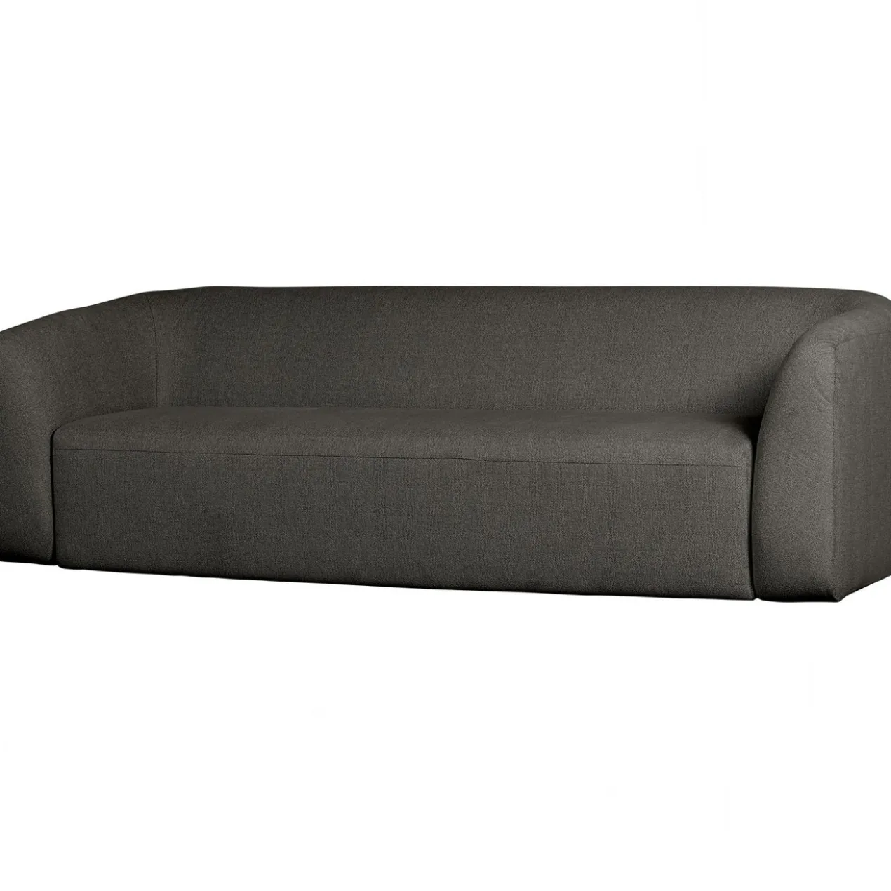 Sloping 3-zits bank melange grijs/zwart