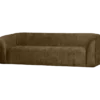 Sloping 3-zits bank structure velvet brass