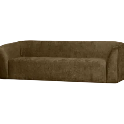 Sloping 3-zits bank structure velvet brass