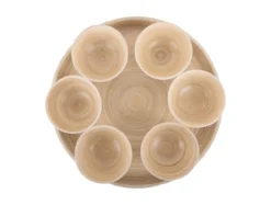 Snack tray Puro round bamboo natural