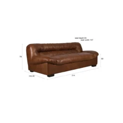 Sofa douglas wax leather chocolate