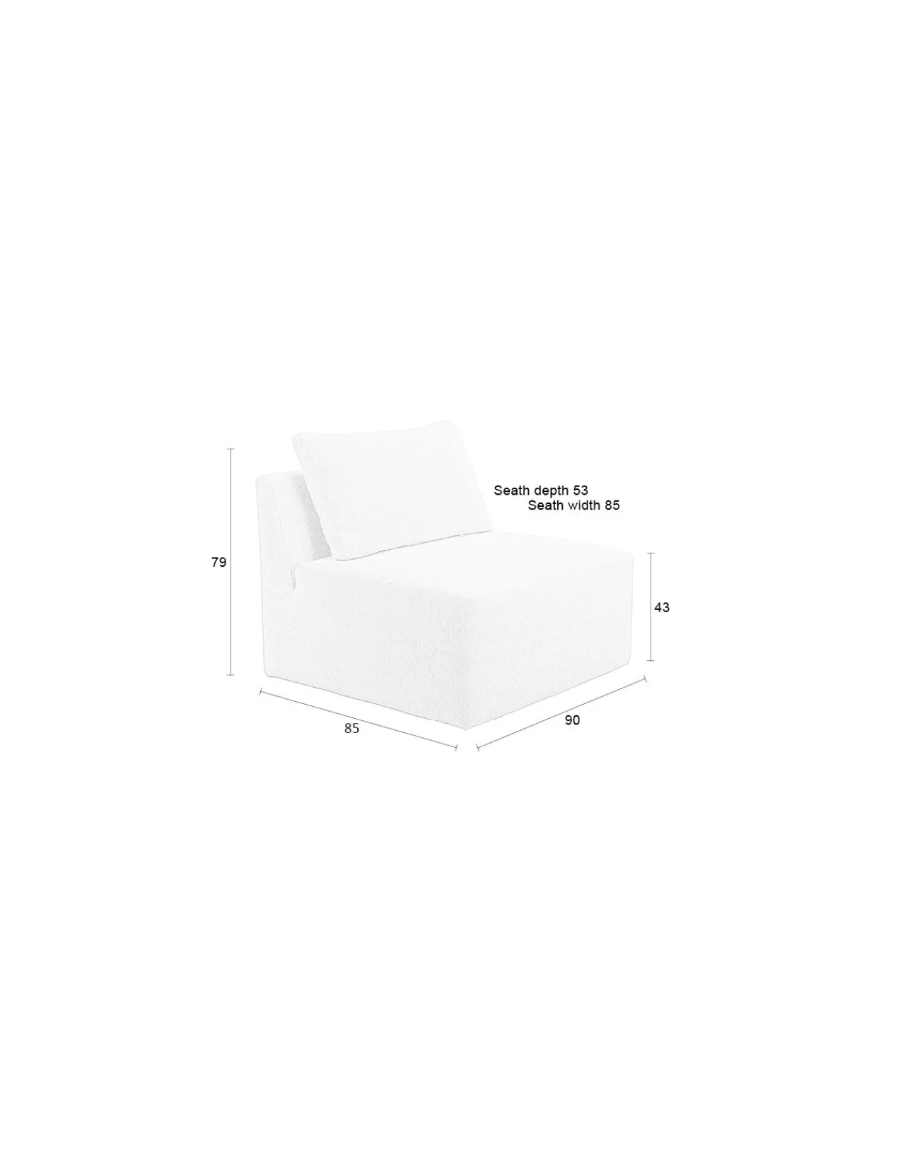 Sofa element prosper 1-seater cappuccino