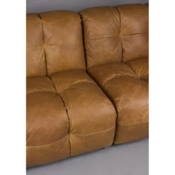 Sofa hackman 3-seater leather cognac