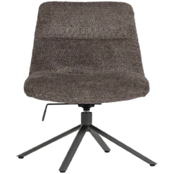 Soren verstelbare draaifauteuil wollig bruin