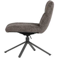 Soren verstelbare draaifauteuil wollig bruin