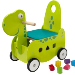 Speelgoed Duwwagen Dino