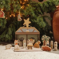 Speelkoffer kerststal