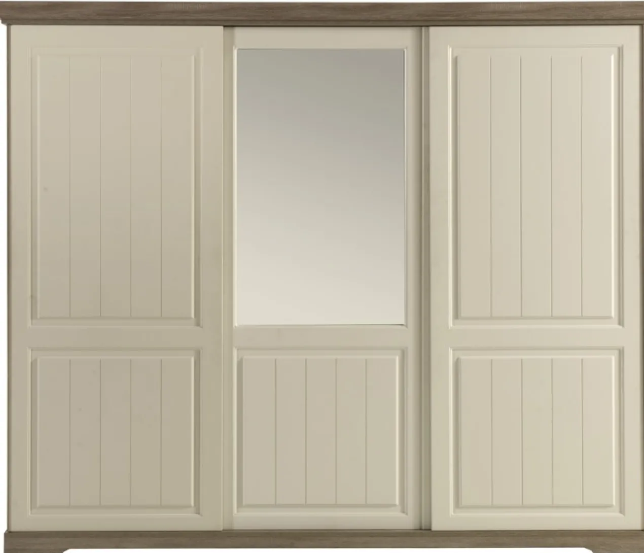 Spiegel kledingkast Latte Schuifdeuren en spiegel - 260 x 220 x 62 cm