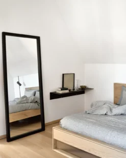 Spiegel Light Frame zwart eiken