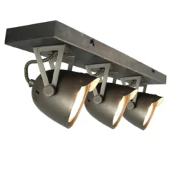 Spot Cap LED 3 Lights Burned steel