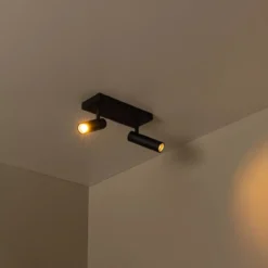 Spot Grado plafond 2-lichts zwart