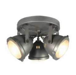 Spot Moto LED 3 Lights Burned steel