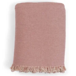 Sprei Crinkle soft pink 180x260 cm