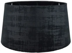Staande lampenkap Ontario velours zwart 40x32x22 cm