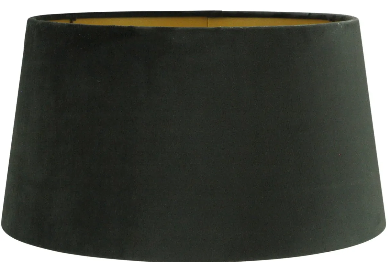 Staande lampenkap San Remo velours Velours zwart op goud 35x30x18cm