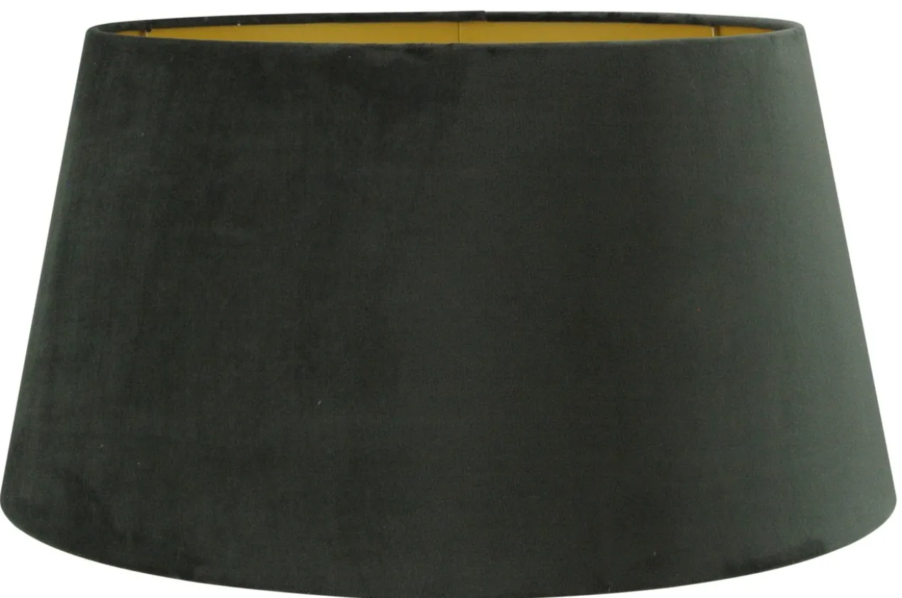 Staande lampenkap San Remo velours Velours zwart op goud 40x32x22cm