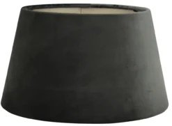 Staande lampenkap San Remo velours Velours zwart op taupe 25x19x14cm