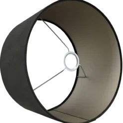 Staande lampenkap San Remo velours Velours zwart op taupe 35x30x18cm