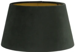Staande lampenkap San Remo velours Velours zwart op goud 25x19x14cm