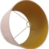 Staande lampenkap San Remo velours roze op goud 40x32x22cm