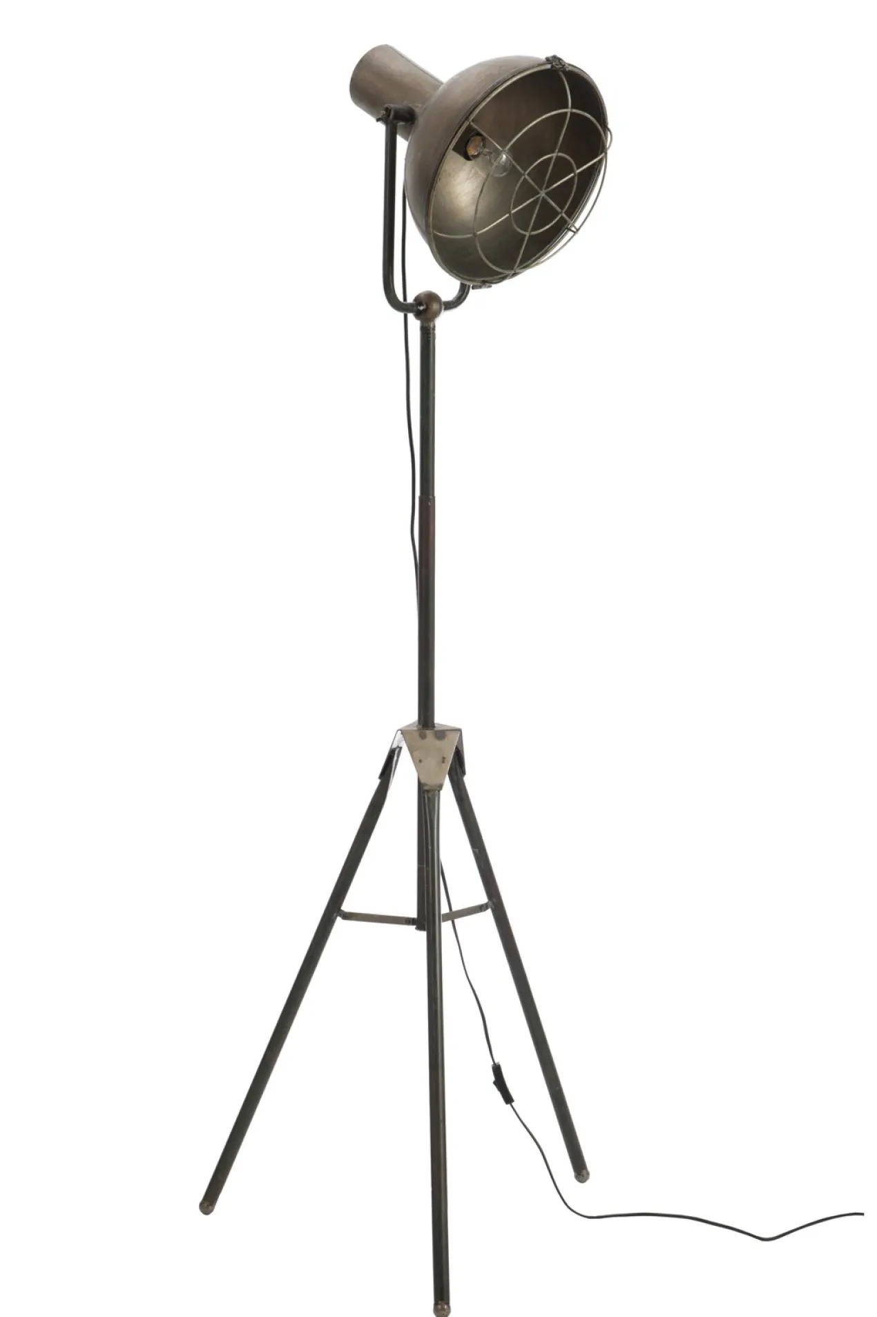 Staande lamp Steven Industriële Staande lamp Steven zwart