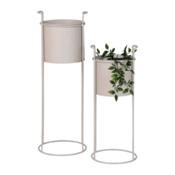 Staande plantenbak Pepijn - set van 2 Beige