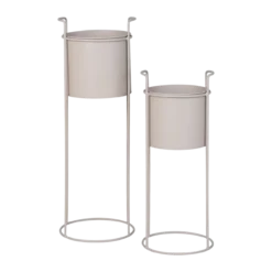 Staande plantenbak Pepijn - set van 2 Beige
