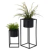 Staande plantenpot Finnley (set van 2) Finnley staande bloempot zwart - set van 2