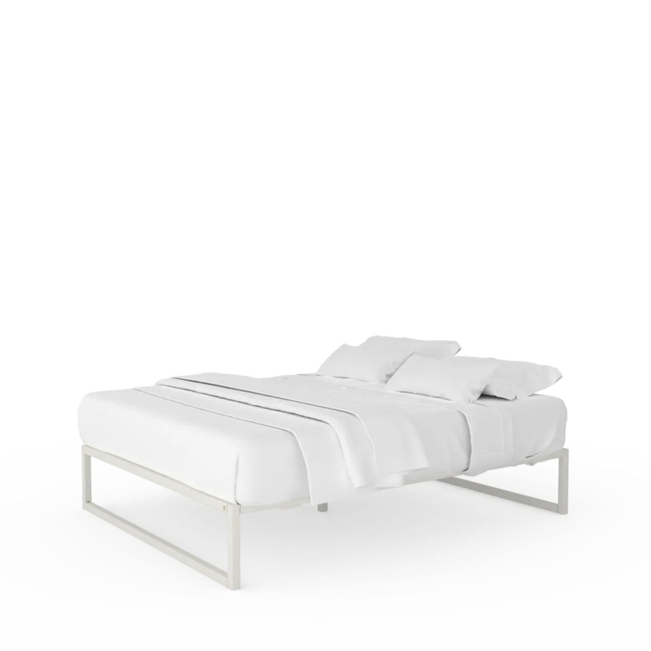 Stalen bedframe °01 | Wit 200 x 210 cm