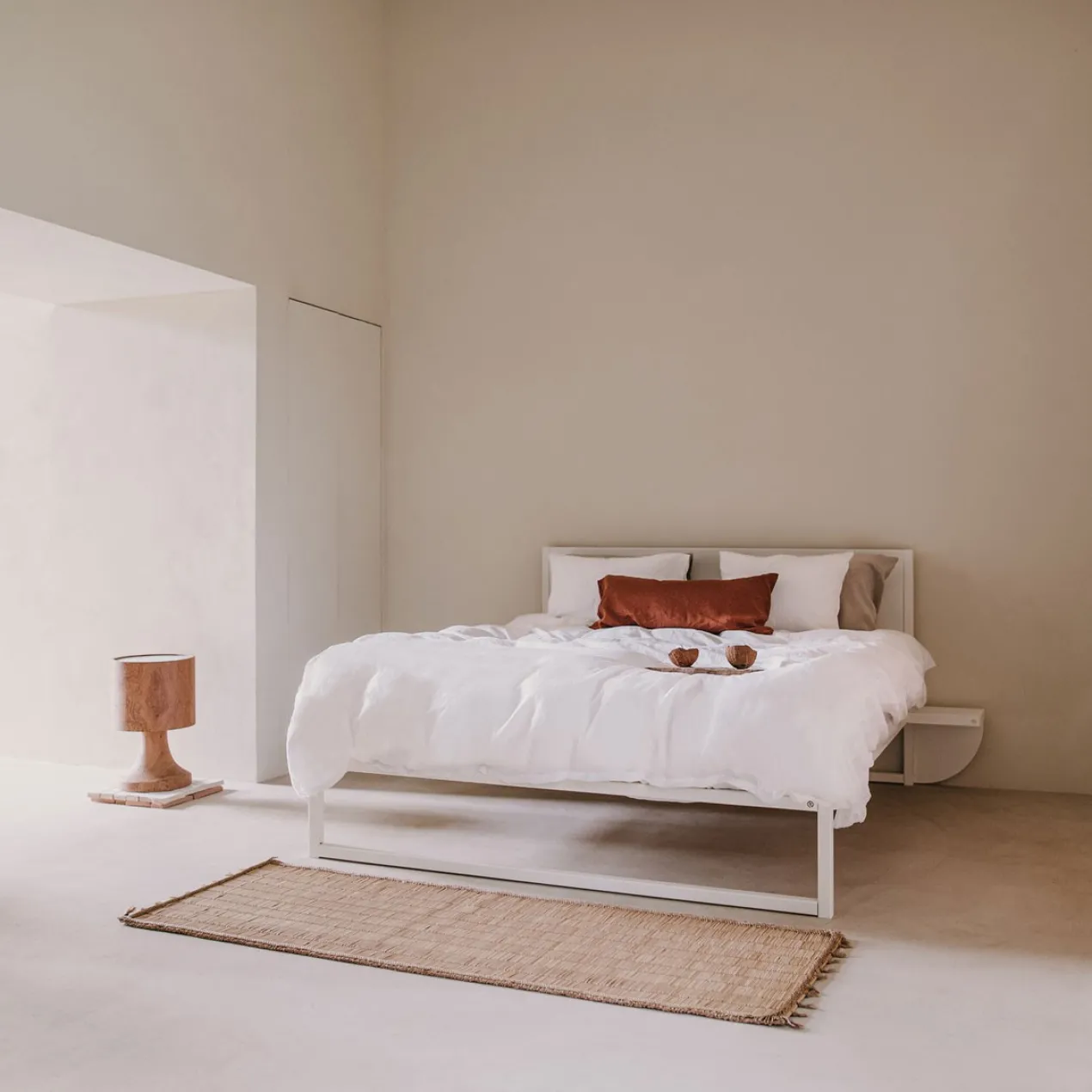 Stalen bedframe °01 | Wit 90 x 220 cm