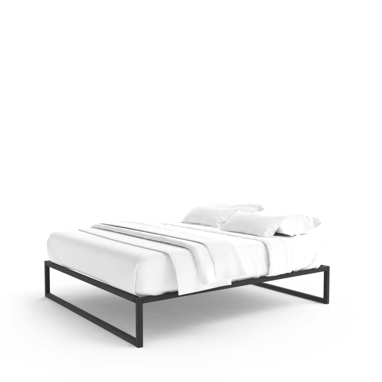 Stalen bedframe °01 | Zwart 200 x 200 cm