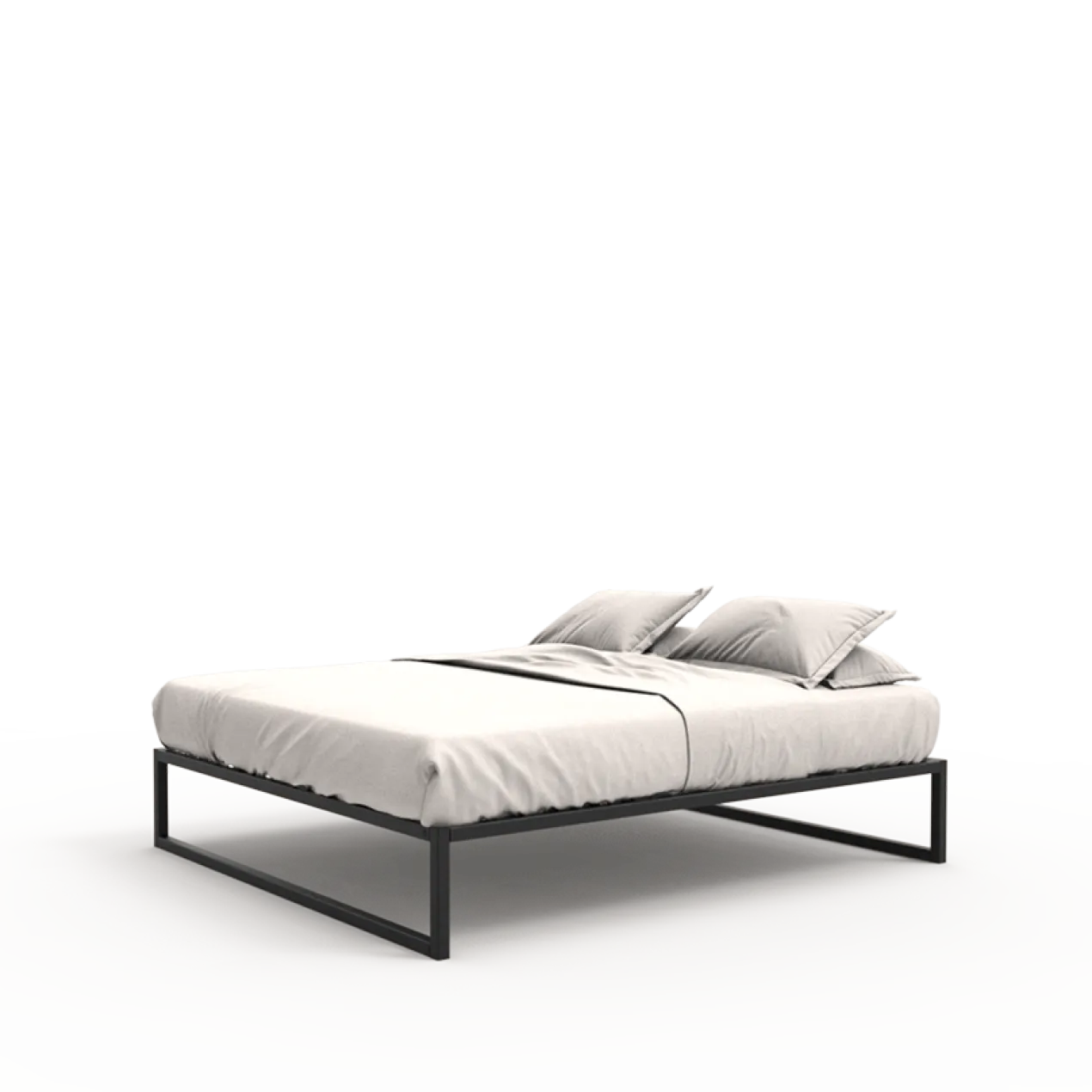 Stalen bedframe °01 | Zwart 90 x 220 cm