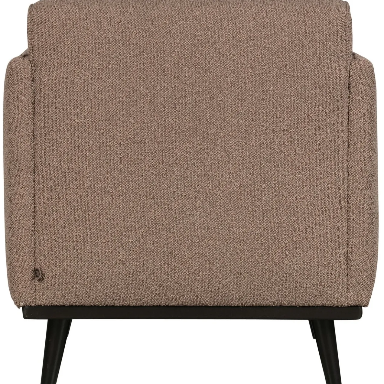 Statement fauteuil met arm boucle nougat