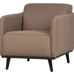 Statement fauteuil met arm boucle nougat