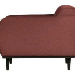 Statement fauteuil met arm boucle kastanjebruin