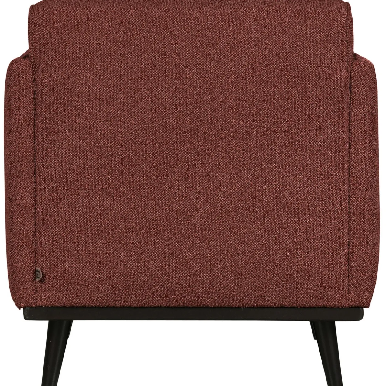 Statement fauteuil met arm boucle kastanjebruin