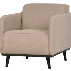 Statement fauteuil met arm boucle beige