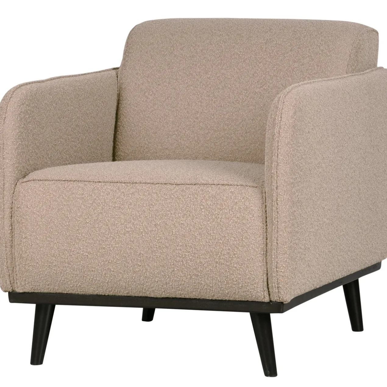 Statement fauteuil met arm boucle beige