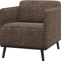 Statement fauteuil met arm bruin melange