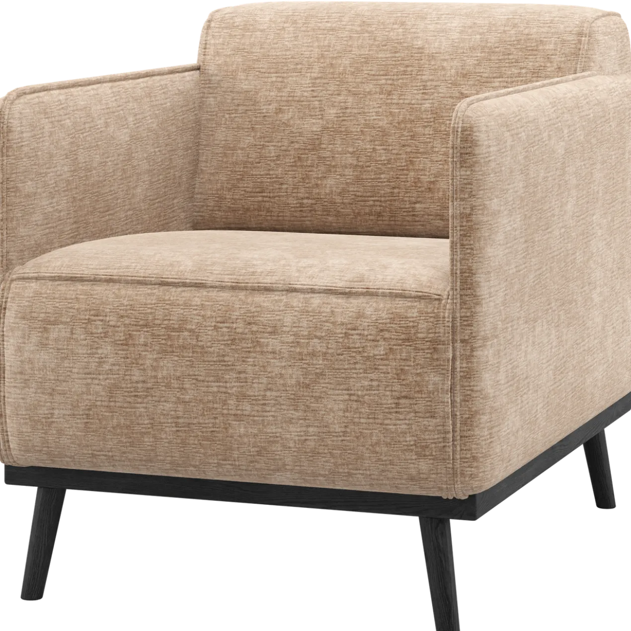 Statement fauteuil met arm chenille velvet perzikroze