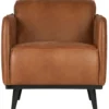 Statement fauteuil met arm ecoleer cognac