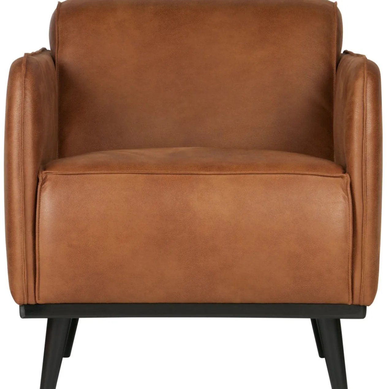 Statement fauteuil met arm ecoleer cognac
