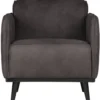 Statement fauteuil met arm ecoleer donkergrijs
