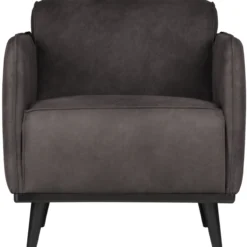 Statement fauteuil met arm ecoleer donkergrijs