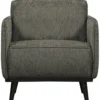 Statement fauteuil met arm structure velvet frost