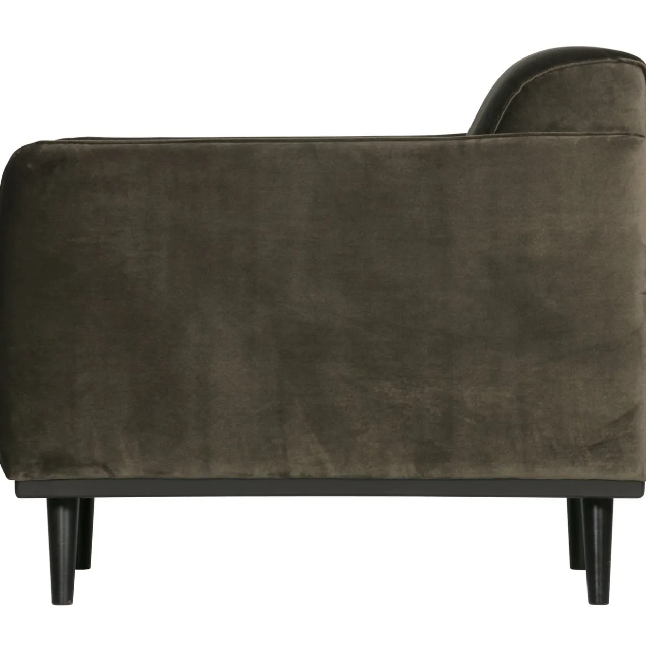 Statement fauteuil met arm velvet warmgroen