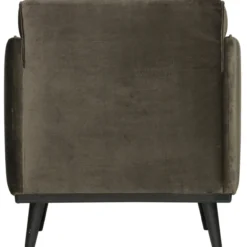 Statement fauteuil met arm velvet warmgroen