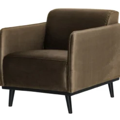Statement fauteuil met arm velvet taupe