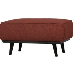Statement hocker boucle kastanjebruin
