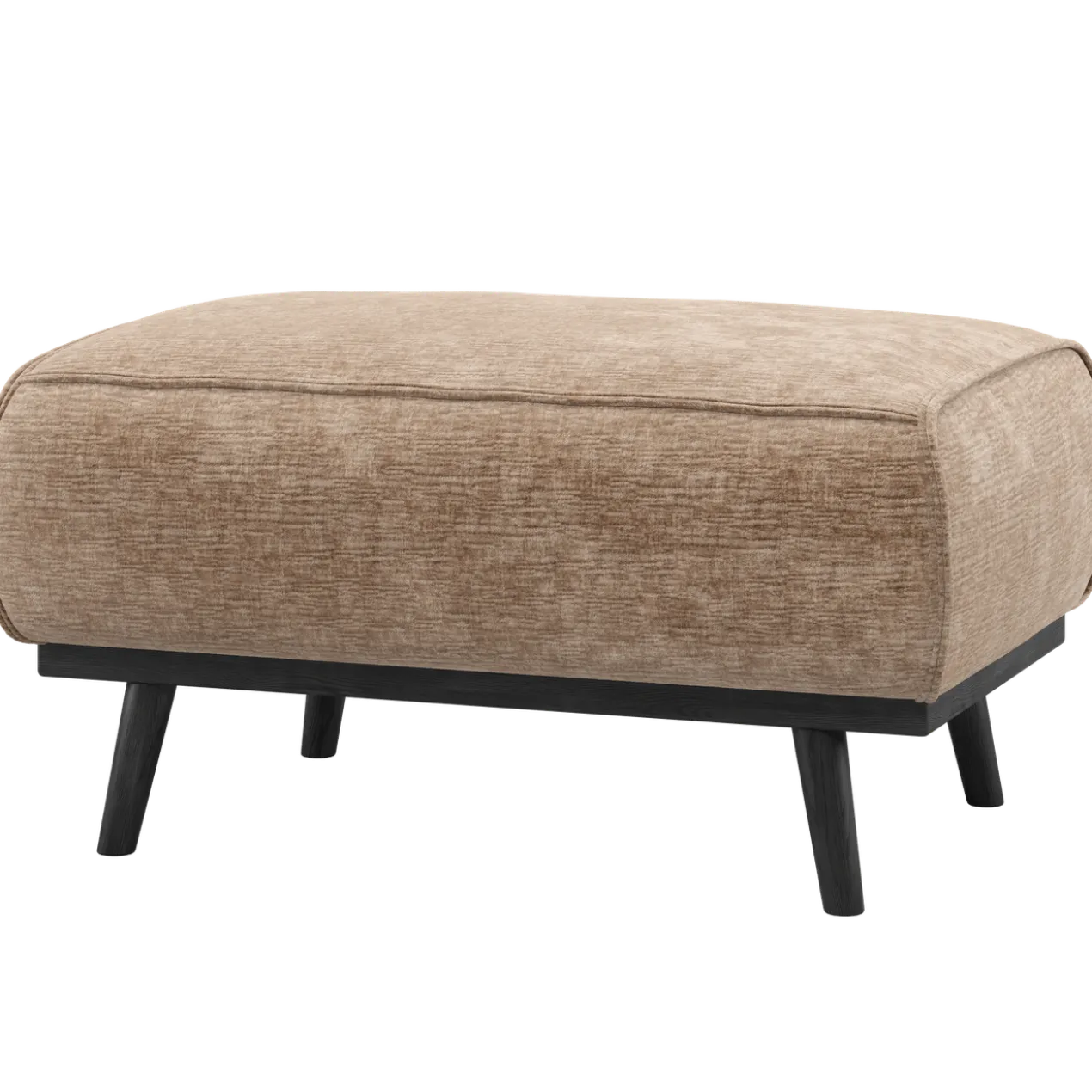 Statement hocker chenille velvet taupe
